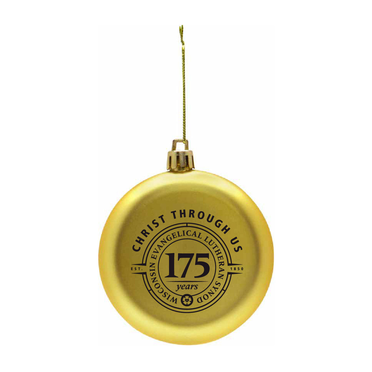 Shatter Resistant Flat Round Holiday Christmas Tree Ornament