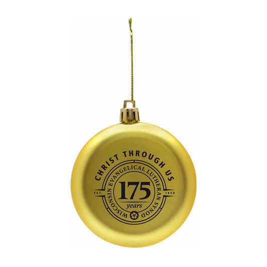 Shatter Resistant Flat Round Holiday Christmas Tree Ornament
